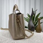 Louis Vuitton LV Women Capucines BB Hand Bag Etain Metallic Gray Taurillon Leather - Image 5