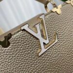Louis Vuitton LV Women Capucines BB Hand Bag Etain Metallic Gray Taurillon Leather - Image 8
