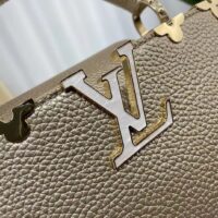 Louis Vuitton LV Women Capucines BB Hand Bag Etain Metallic Gray Taurillon Leather (11)