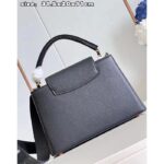 Louis Vuitton LV Women Capucines MM Handbag Black Taurillon Cowhide Leather - Image 4