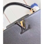 Louis Vuitton LV Women Capucines MM Handbag Black Taurillon Cowhide Leather - Image 9