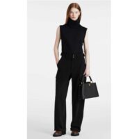 Louis Vuitton LV Women Capucines MM Handbag Black Taurillon Cowhide Leather (6)