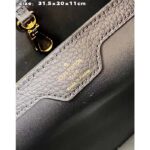 Louis Vuitton LV Women Capucines MM Handbag Black Taurillon Cowhide Leather - Image 10