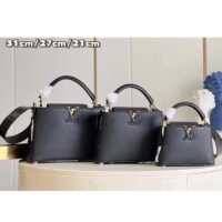 Louis Vuitton LV Women Capucines Mini Handbag Black Taurillon Cowhide Leather (10)