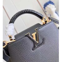 Louis Vuitton LV Women Capucines Mini Handbag Black Taurillon Cowhide Leather (10)