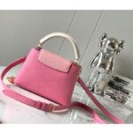 Louis Vuitton LV Women Capucines Mini Handbag Rose Chamallow Pink Taurillon Leather - Imagen 4