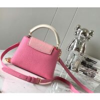 Louis Vuitton LV Women Capucines Mini Handbag Rose Chamallow Pink Taurillon Leather (1)