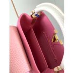 Louis Vuitton LV Women Capucines Mini Handbag Rose Chamallow Pink Taurillon Leather - Imagen 8