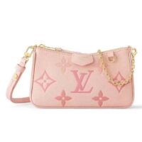Louis Vuitton LV Women Easy Pouch Pink Monogram Empreinte Embossed Supple Grained Cowhide (1)
