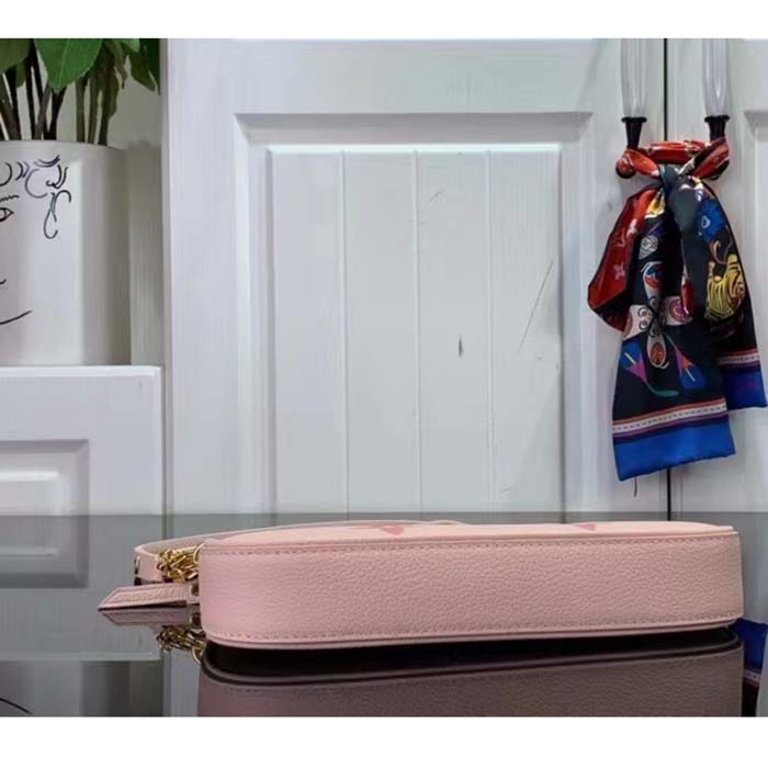 Louis Vuitton LV Women Easy Pouch Pink Monogram Empreinte Embossed Supple Grained Cowhide (2)