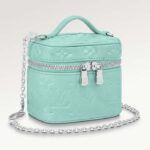 Louis Vuitton LV Women Micro Vanity Blue Monogram Empreinte Embossed Supple Grained Cowhide Leather