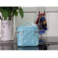 Louis Vuitton LV Women Micro Vanity Blue Monogram Empreinte Embossed Supple Grained Cowhide Leather (1)