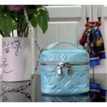 Louis Vuitton LV Women Micro Vanity Blue Monogram Empreinte Embossed Supple Grained Cowhide Leather - Imagen 2