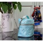 Louis Vuitton LV Women Micro Vanity Blue Monogram Empreinte Embossed Supple Grained Cowhide Leather - Imagen 4