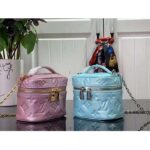 Louis Vuitton LV Women Micro Vanity Pearly Lilac Monogram Empreinte Embossed Supple Grained Cowhide - Imagen 12