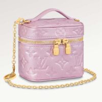 Louis Vuitton LV Women Micro Vanity Pearly Lilac Monogram Empreinte Embossed Supple Grained Cowhide (11)