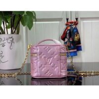 Louis Vuitton LV Women Micro Vanity Pearly Lilac Monogram Empreinte Embossed Supple Grained Cowhide (11)