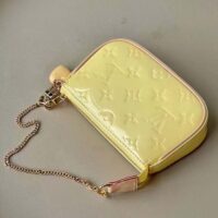 Louis Vuitton LV Women Multi Pochette Accessoires Yellow Monogram Vernis Embossed Patent Calf (7)