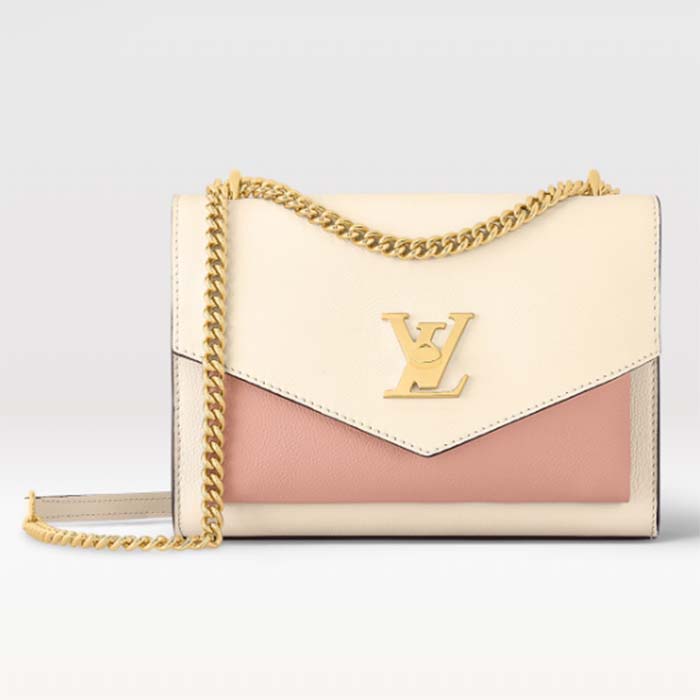 Louis Vuitton LV Women Mylockme Chain Bag Rose Quartz Trianon Soft Grained Calfskin