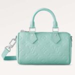 Louis Vuitton LV Donna Nano Speedy Blu Monogram Empreinte Pelle di vacchetta morbida e grana
