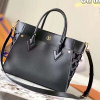 Louis Vuitton LV Women On My Side GM Handbag Black Calf Leather Perforated Calf’ (8)