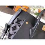 Louis Vuitton LV Women On My Side GM Handbag Black Calf Leather Perforated Calf - Image 8