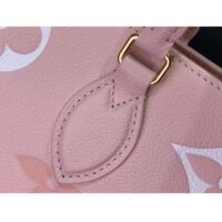 Louis Vuitton LV Women OnTheGo MM​ Gradient Pink Monogram Empreinte Embossed Cowhide Leather (3)