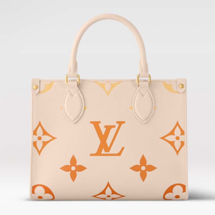 Louis Vuitton LV Women OnTheGo PM​ Neutral Gradient Monogram Empreinte Embossed Cowhide Leather