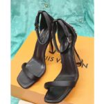 Louis Vuitton LV Women Sparkle Sandal Black Lambskin Leather Outsole 9.5 Cm Heel - Image 5