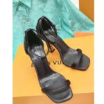 Louis Vuitton LV Women Sparkle Sandal Black Lambskin Leather Outsole 9.5 Cm Heel - Image 7