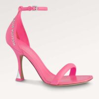 Louis Vuitton LV Women Sparkle Sandal Pink Lambskin Leather Outsole 9.5 Cm Heel (1)