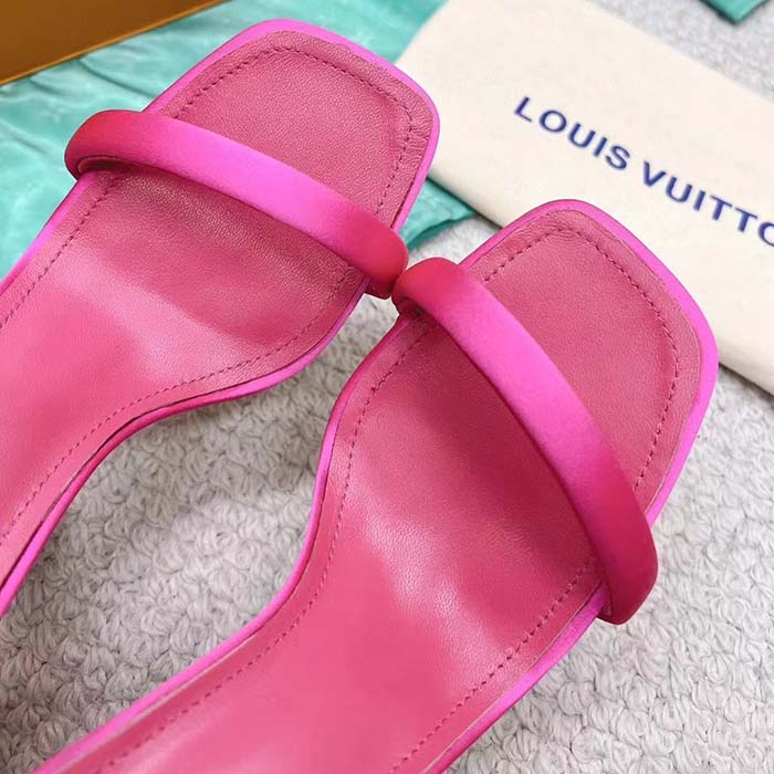 Louis Vuitton LV Women Sparkle Sandal Pink Lambskin Leather Outsole 9.5 Cm Heel (10)