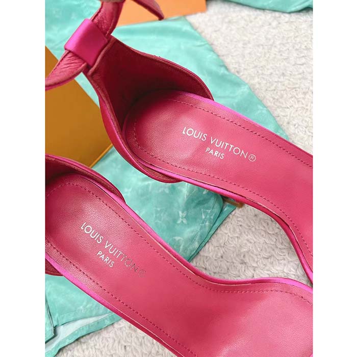Louis Vuitton LV Women Sparkle Sandal Pink Lambskin Leather Outsole 9.5 Cm Heel (3)