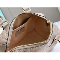 Louis Vuitton LV Women Speedy Bandoulière 20 Crème Beige Embossed Grained Cowhide Leather (11)