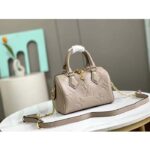 Louis Vuitton LV Women Speedy Bandoulière 20 Crème Beige Embossed Grained Cowhide Leather - Image 3