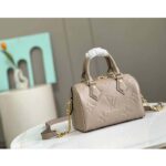 Louis Vuitton LV Women Speedy Bandoulière 20 Crème Beige Embossed Grained Cowhide Leather - Image 2