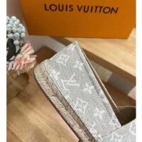 Louis Vuitton LV Women Starboard Flat Espadrille Beige Monogram Denim Rope Rubber (4)