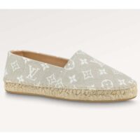 Louis Vuitton LV Women Starboard Flat Espadrille Beige Monogram Denim Rope Rubber (4)