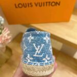 Louis Vuitton LV Women Starboard Flat Espadrille Blue Monogram Denim Rope Rubber - Image 9