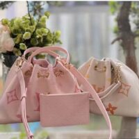 Louis Vuitton LV Women Summer Bundle Dégradé Rose Pink Embossed Supple Cowhide Leather (7)