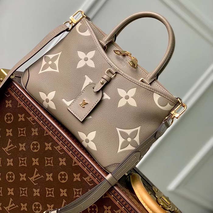 Louis Vuitton LV Women Trianon PM Bag Beige Embossed Grained Cowhide Leather (1)
