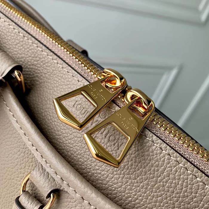 Louis Vuitton LV Women Trianon PM Bag Beige Embossed Grained Cowhide Leather (7)