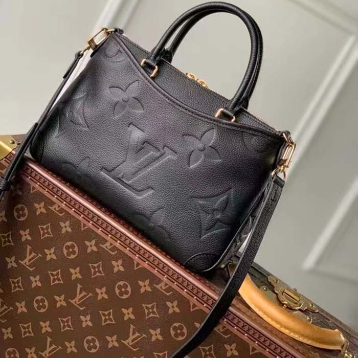 Louis Vuitton LV Women Trianon PM Bag Black Embossed Grained Cowhide Leather (3)