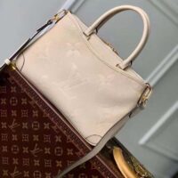 Louis Vuitton LV Women Trianon PM Bag Cream Embossed Grained Cowhide Leather (7)
