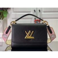 Louis Vuitton LV Women Twist MM Black Epi Grained Leather (5)