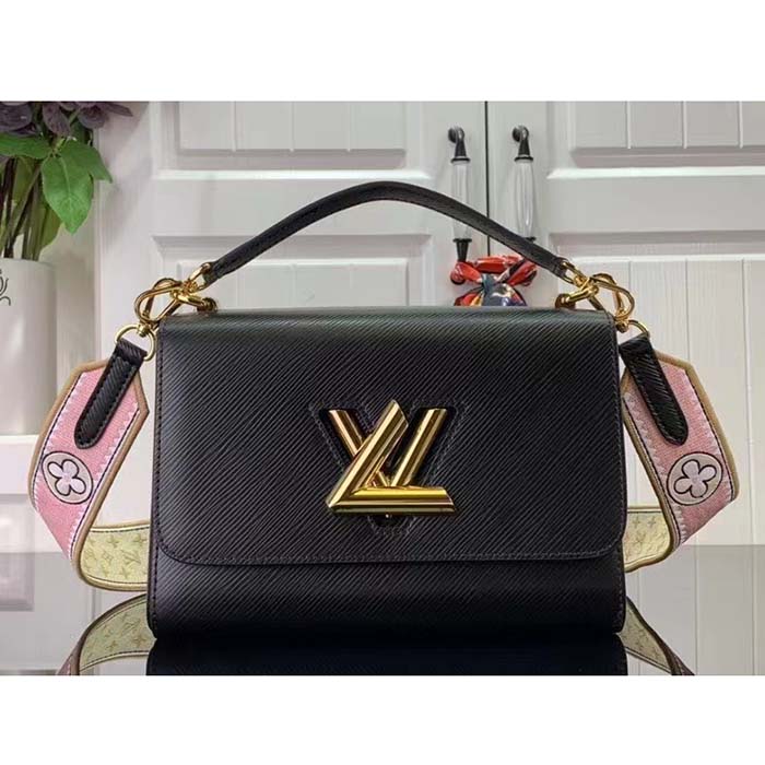 Louis Vuitton LV Women Twist MM Black Epi Grained Leather (4)
