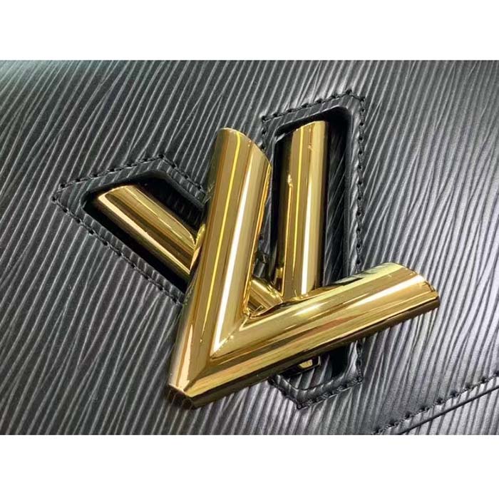 Louis Vuitton LV Women Twist MM Black Epi Grained Leather (8)