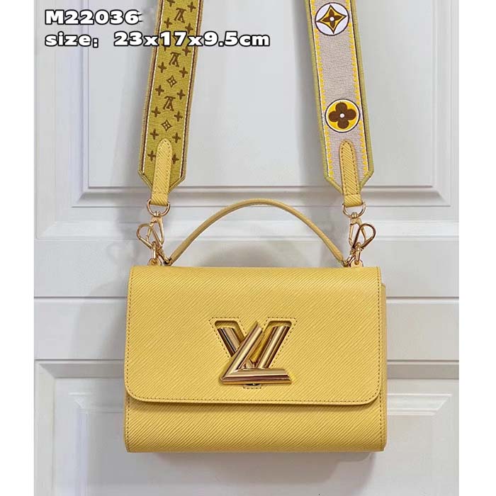 Louis Vuitton LV Women Twist MM Yellow Epi Grained Leather (2)