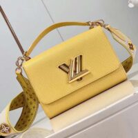 Louis Vuitton LV Women Twist MM Yellow Epi Grained Leather (9)