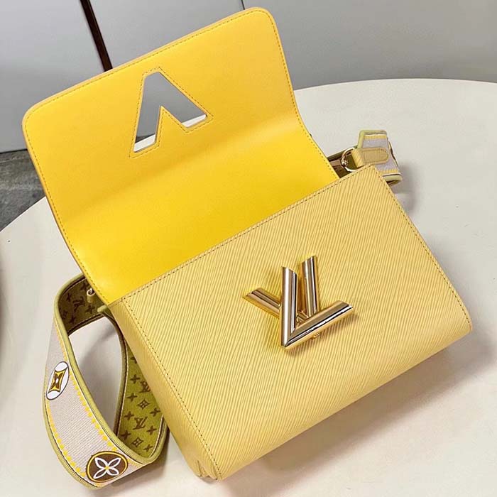 Louis Vuitton LV Women Twist MM Yellow Epi Grained Leather (8)